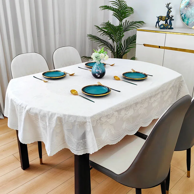 Home Textiles News - Mantel Ovalado de PVC Impermeable, Estampado