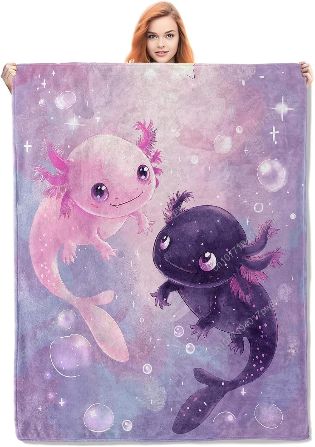 Home Textiles Blanket - Manta Axolotl, lindas mantas de franela