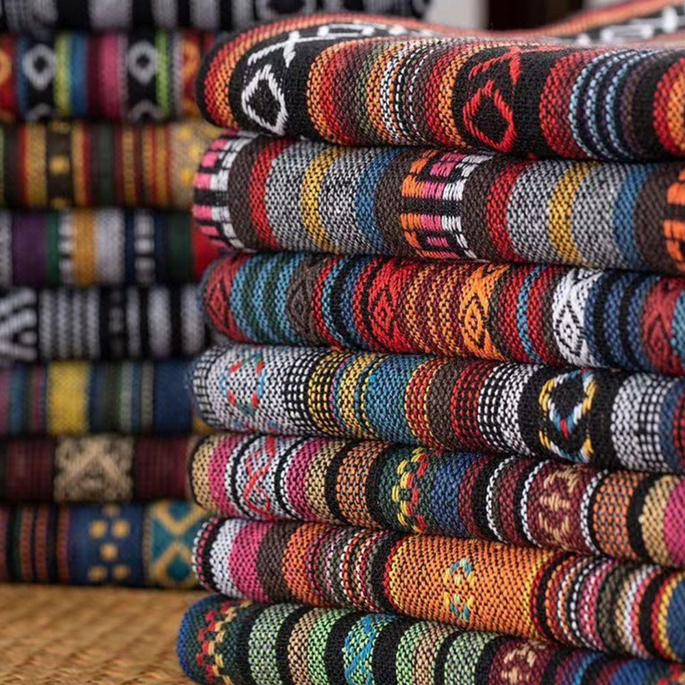 Linum Home Textiles - Bolsa étnica, cortina, tela de lino