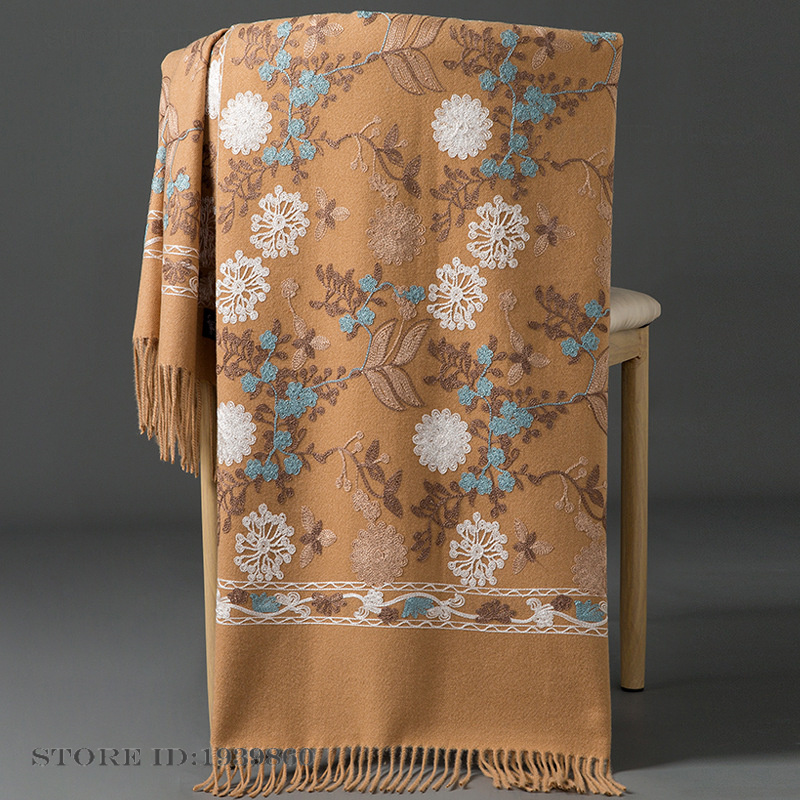 Home Textiles Blanket - Bufanda de cachemira para mujer, chal