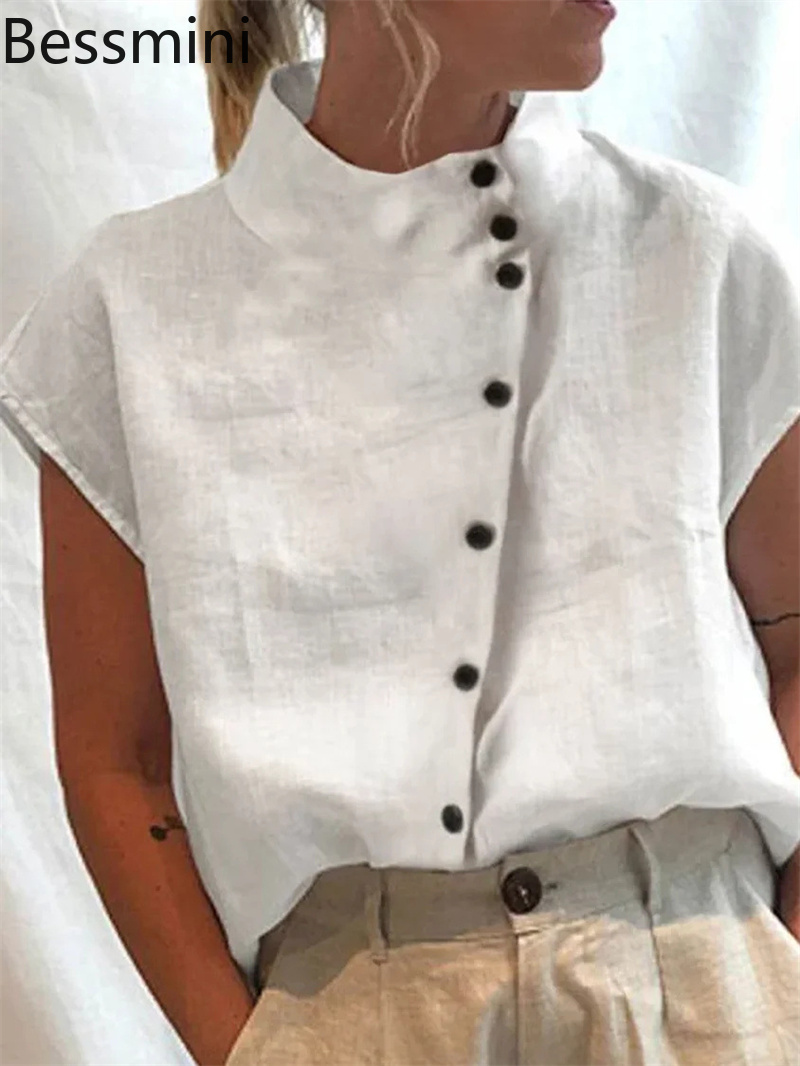 Home Textiles Store - Elegante Camisa de Algodón y Lino
