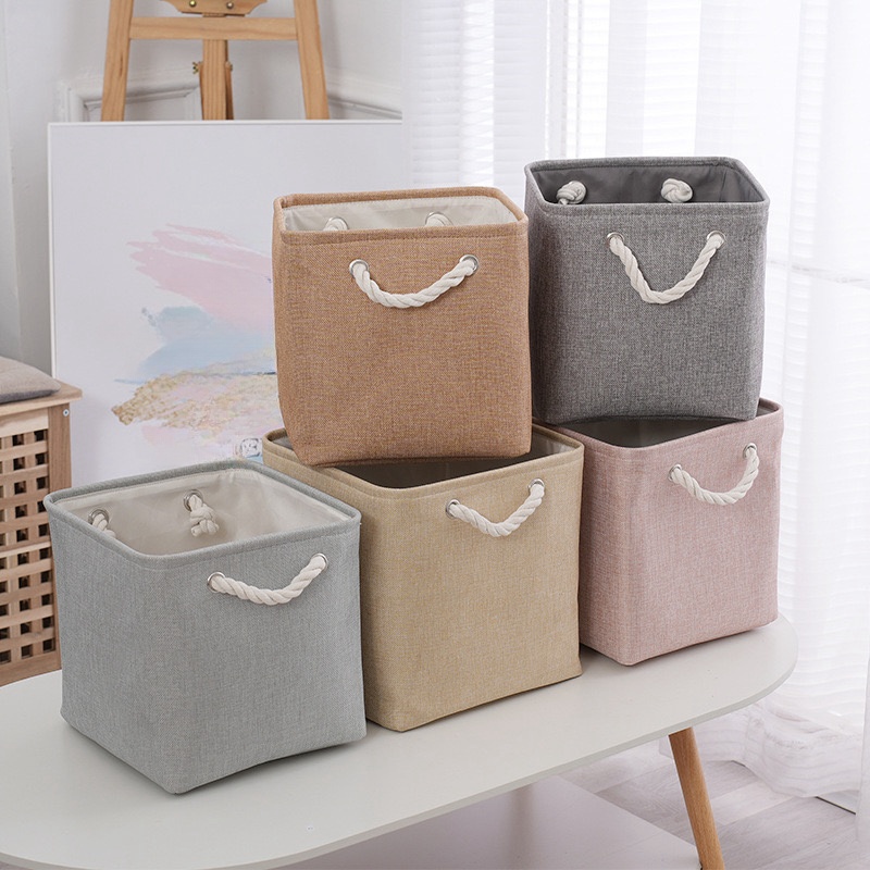 Linum Home Textiles - 2 Piezas/Caja de Almacenamiento de Algodón