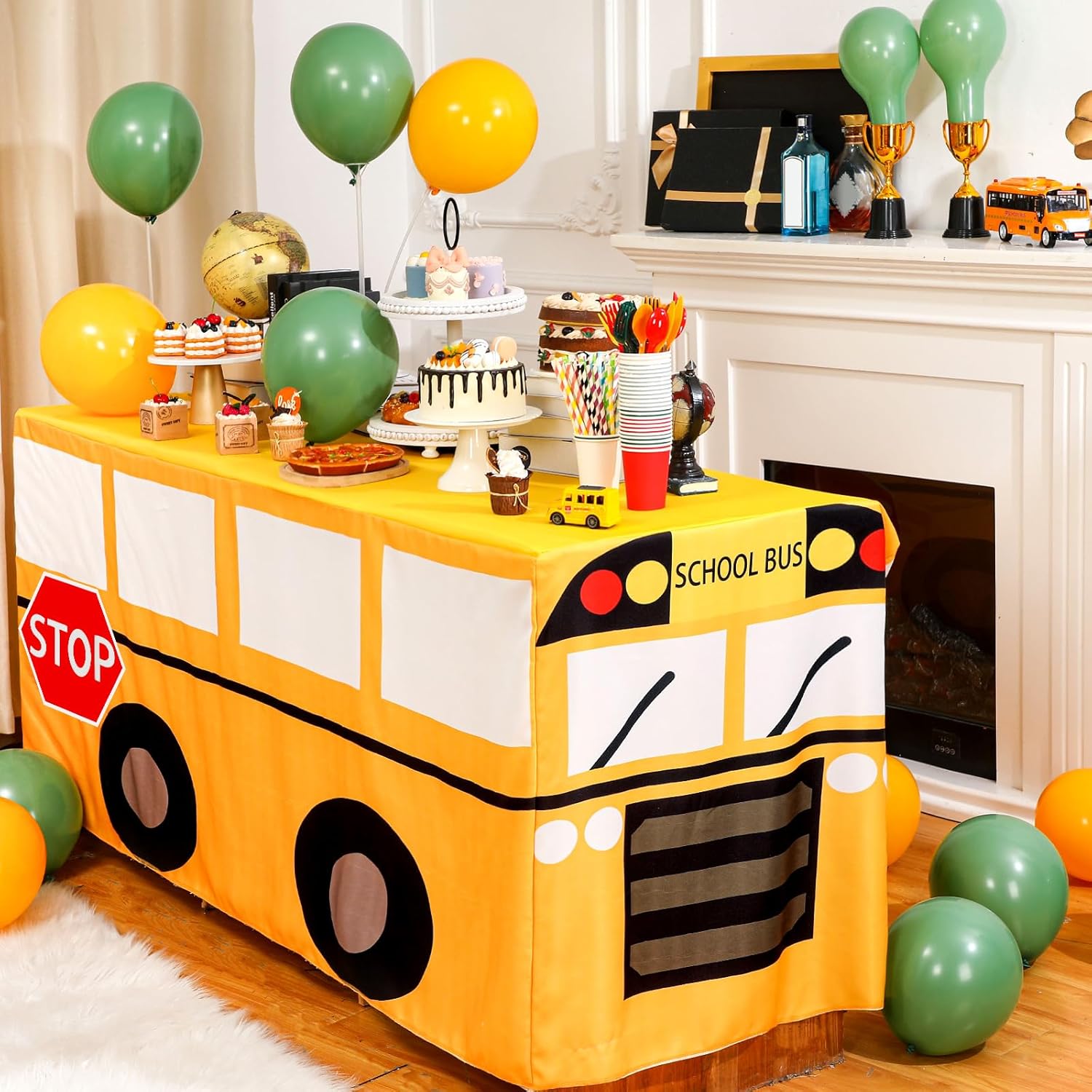 Home Textiles News - Mantel con diseño de autobús escolar