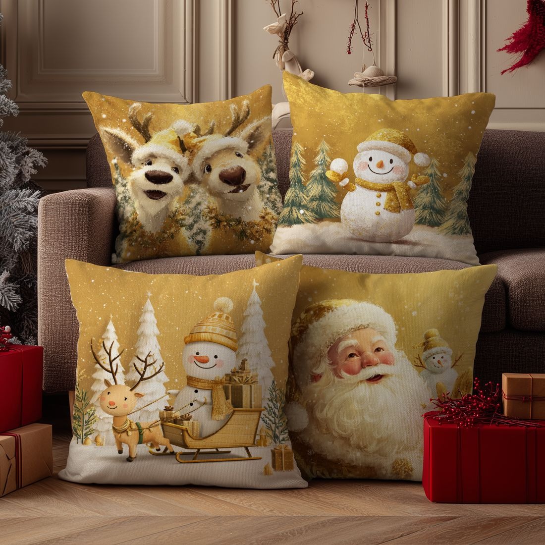 Fundas de almohada navideñas f - Home Textiles News reseña y precio