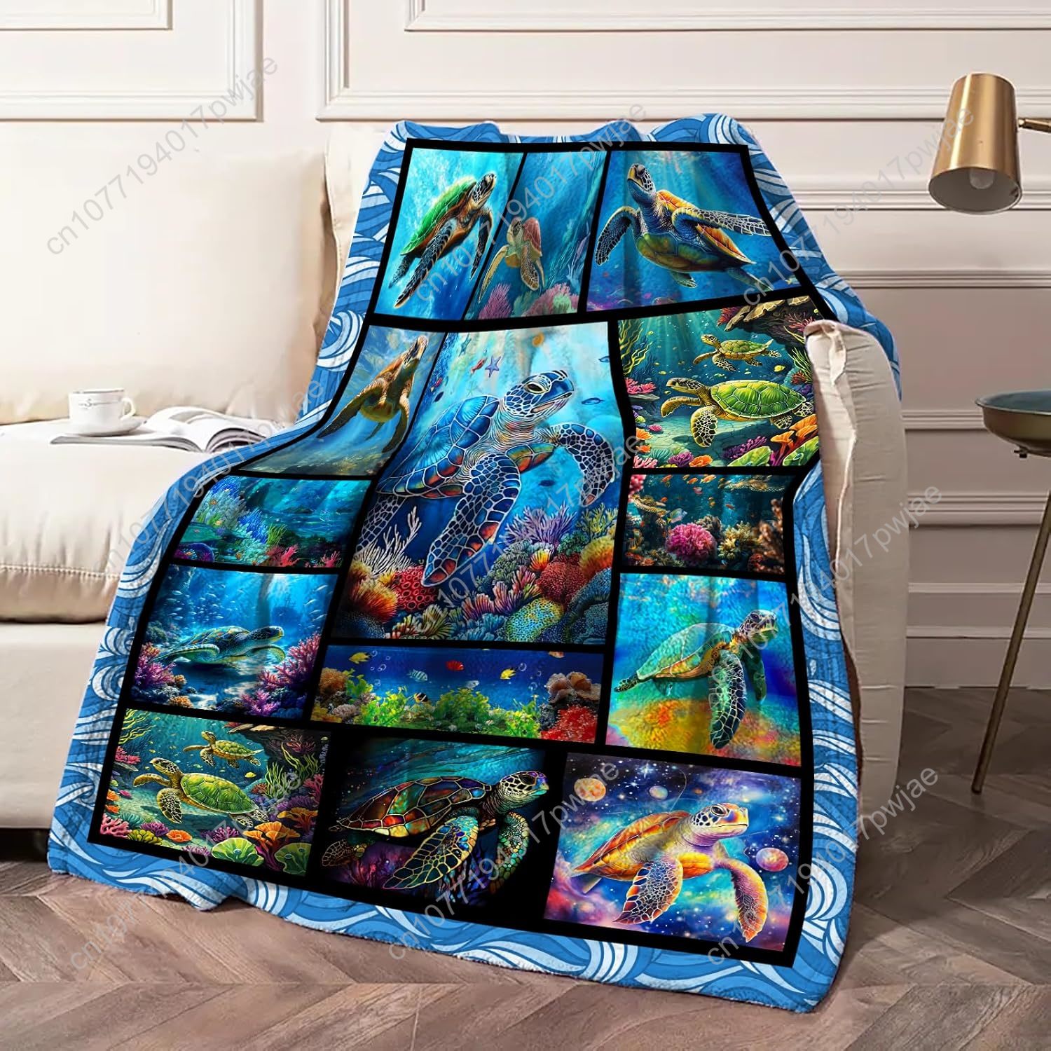 Manta de franela de tortuga ma - Home Textiles Blanket reseña y precio