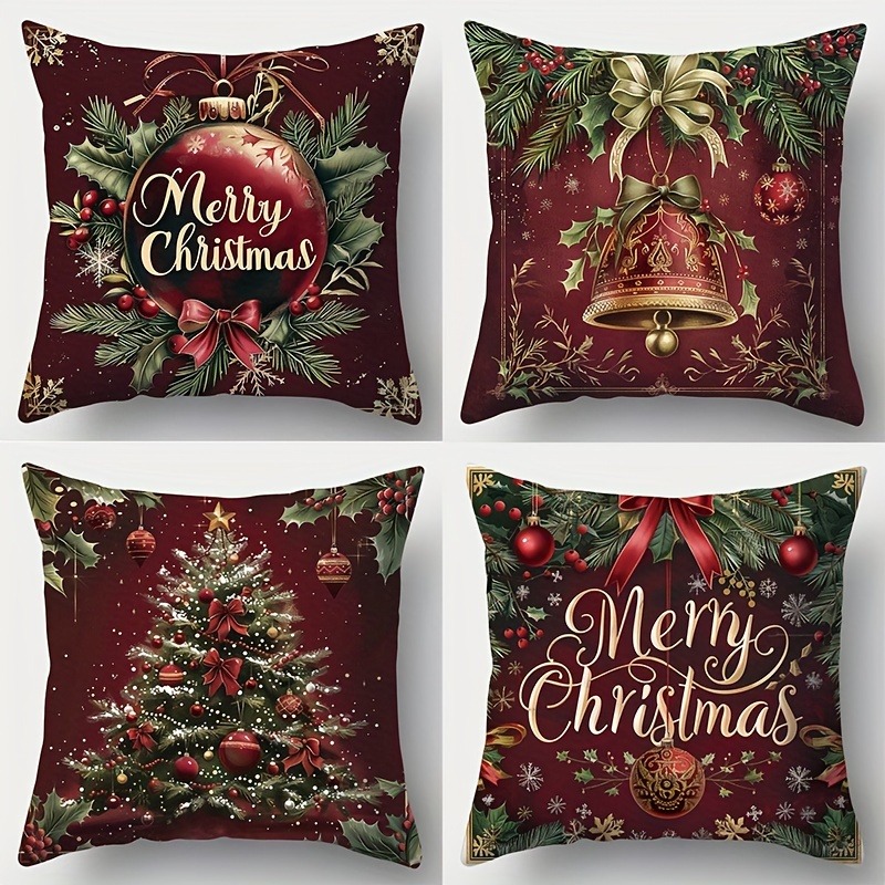 Fundas de Almohada Navideñas F - Home Textiles News reseña y precio