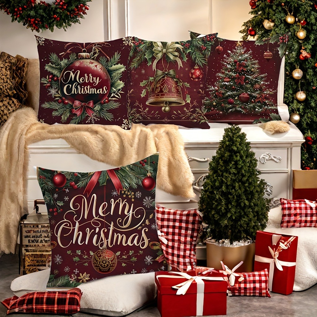 Fundas de Almohada Navideñas F - Home Textiles News reseña y precio