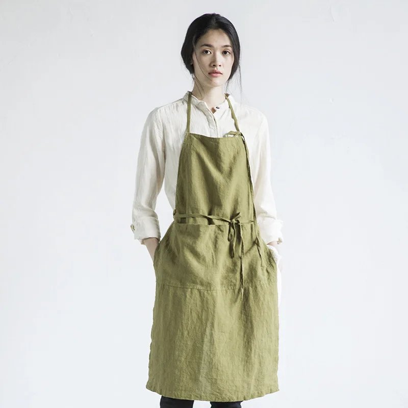 Delantal 100% Lino Puro Liso p - Linum Home Textiles reseña y precio