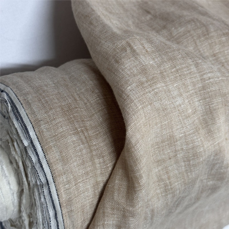 Tela de Lino Puro Marrón Claro - Linum Home Textiles reseña y precio