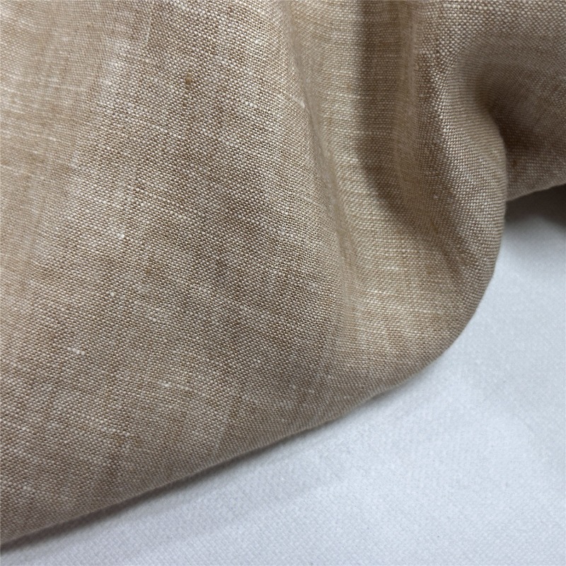 Tela de Lino Puro Marrón Claro - Linum Home Textiles reseña y precio