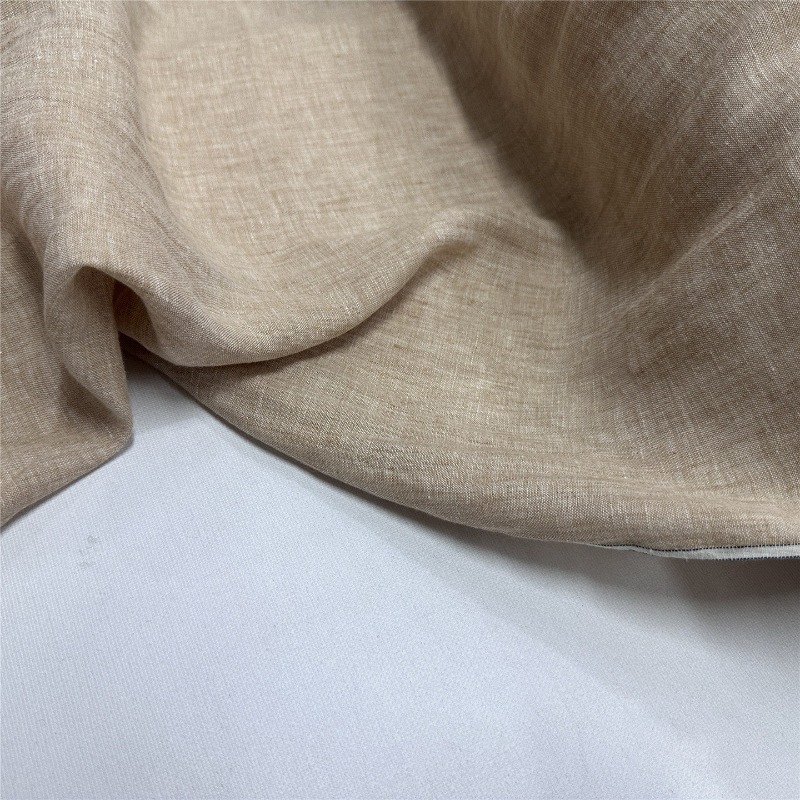 Tela de Lino Puro Marrón Claro - Linum Home Textiles reseña y precio