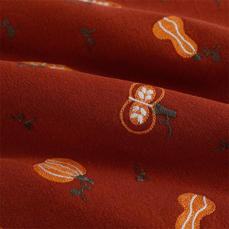 Tela bordada de calabaza de li - Linum Home Textiles reseña y precio
