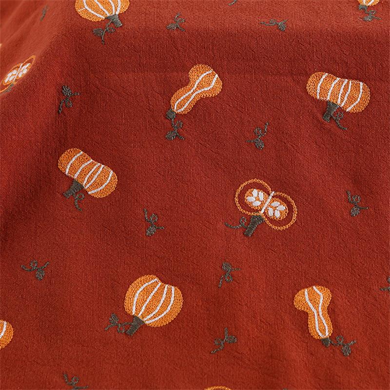Tela bordada de calabaza de li - Linum Home Textiles reseña y precio
