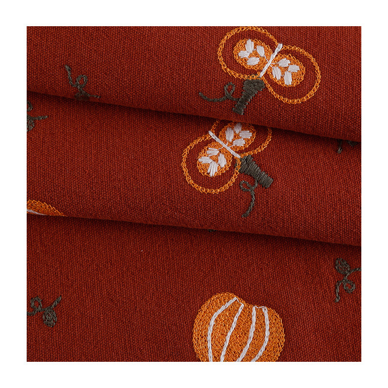 Tela bordada de calabaza de li - Linum Home Textiles reseña y precio