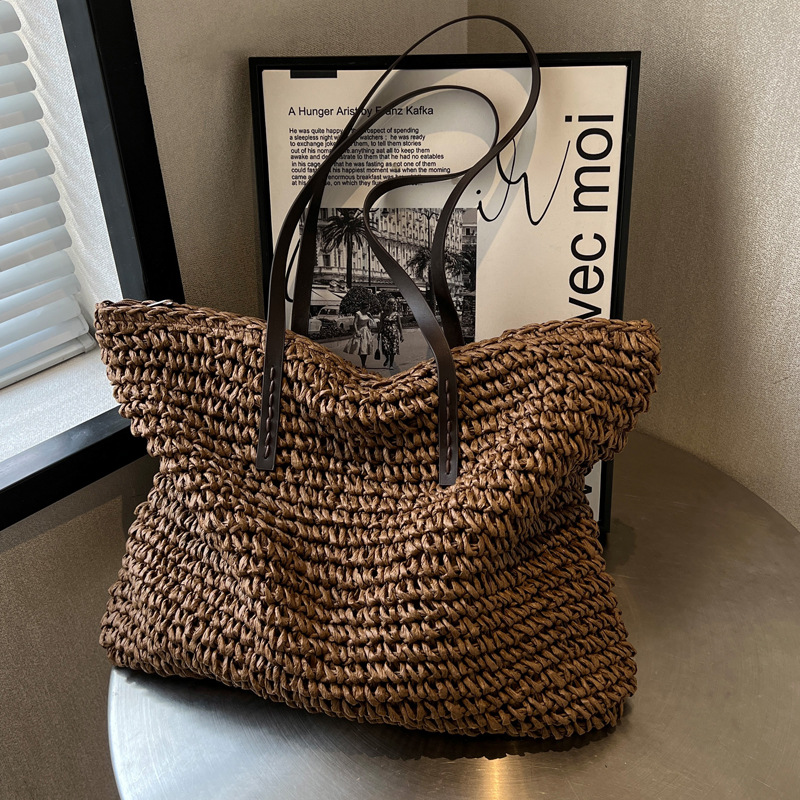 Bolsos de mano tejidos de paja - Home Textiles Store reseña y precio