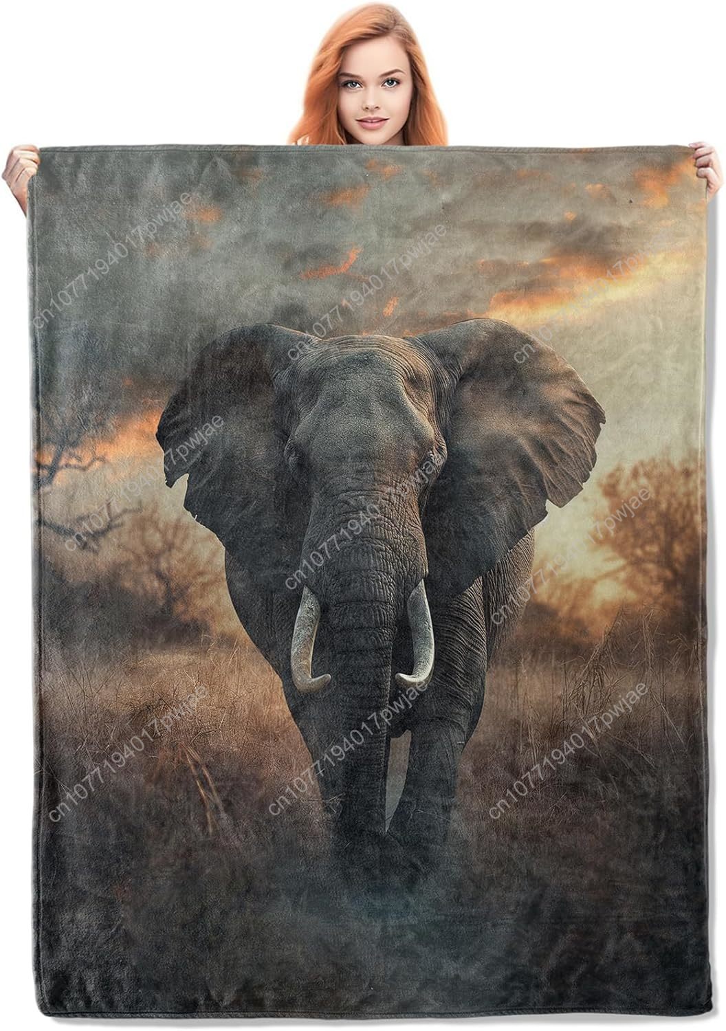 Manta polar de elefante, escen - Home Textiles Blanket reseña y precio