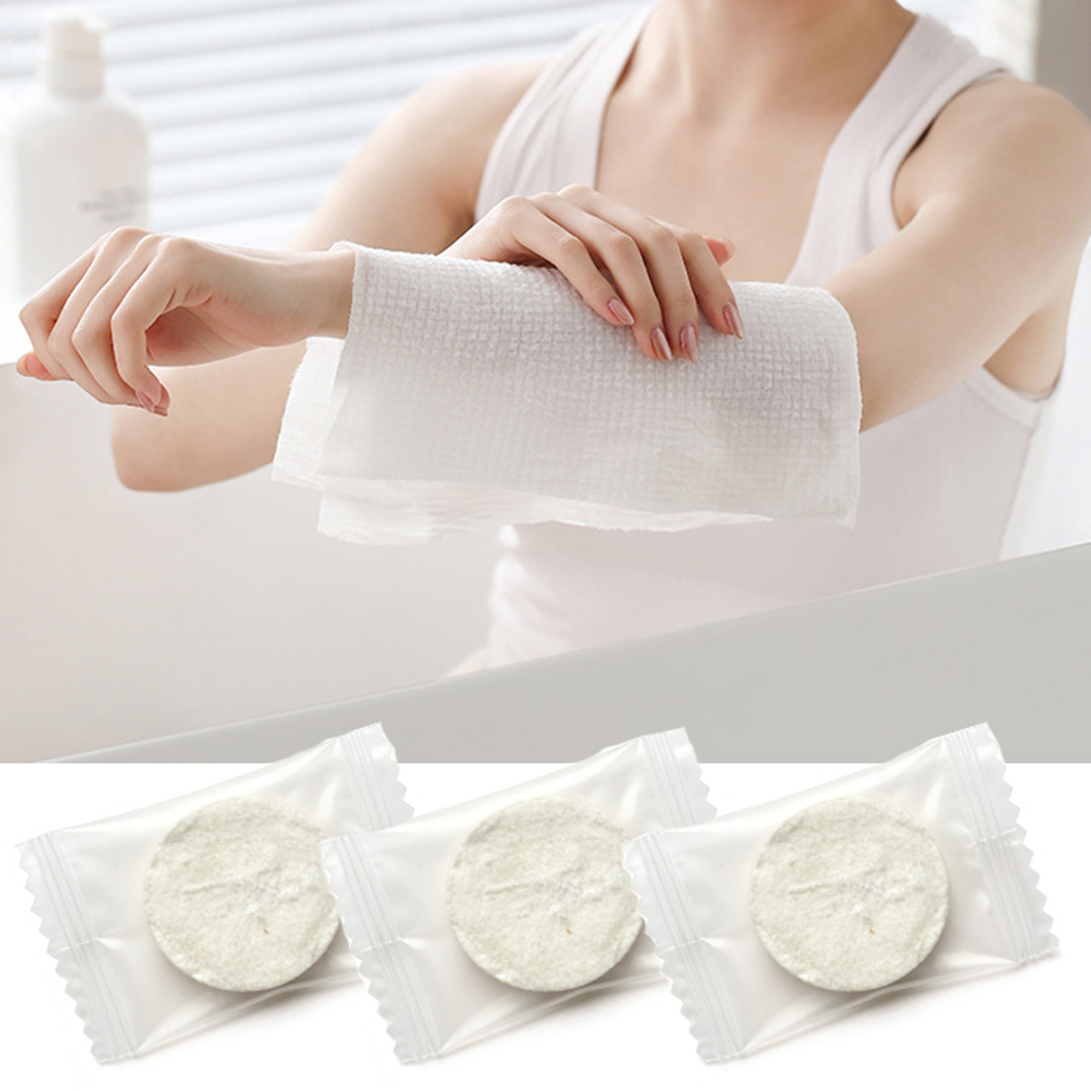 100 Toallitas Comprimidas Port - Home Textiles Face Towel reseña y precio