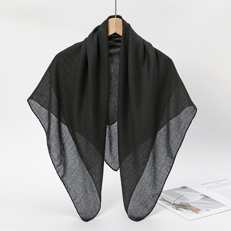 Bufanda cuadrada de lino y alg - Home Textiles Store reseña y precio