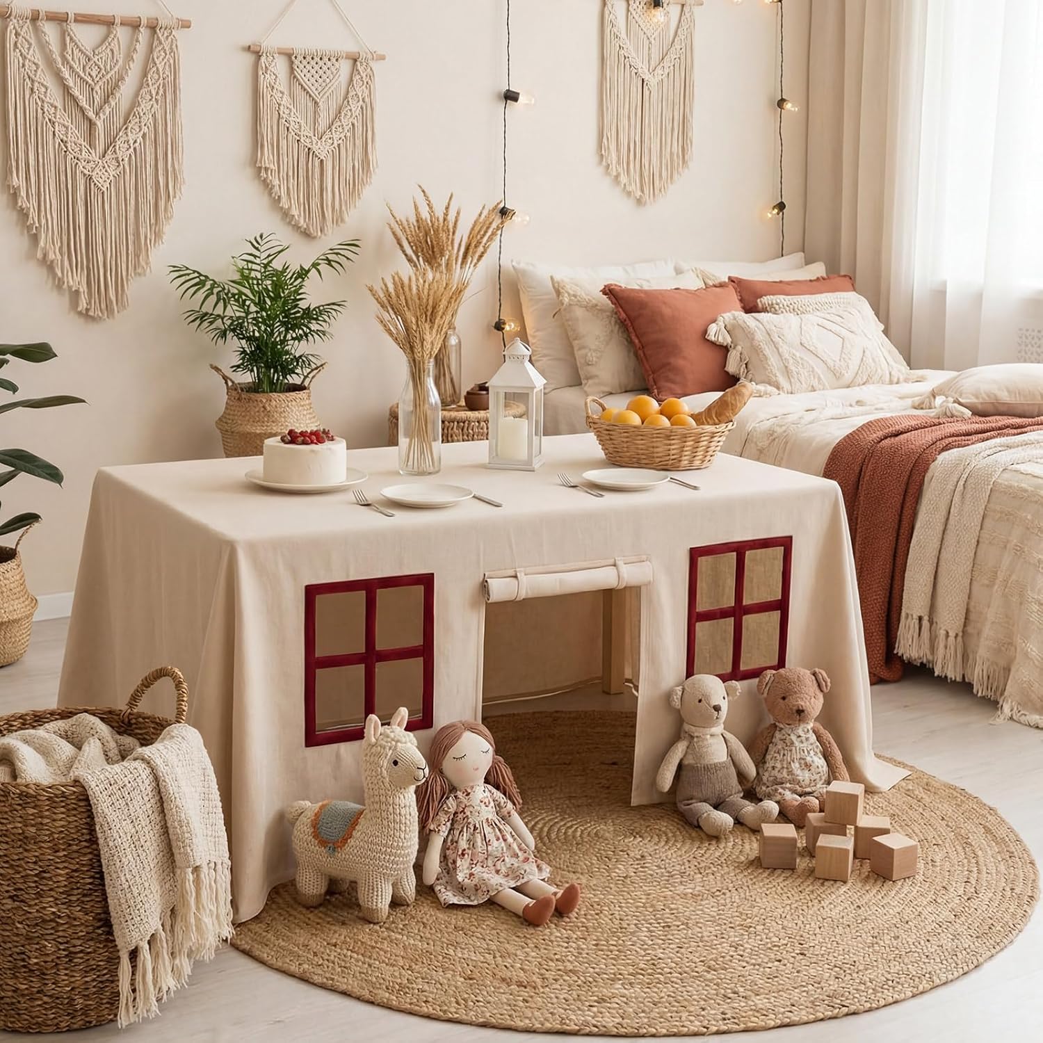 Mantel grande para sala de jue - Home Textiles News reseña y precio
